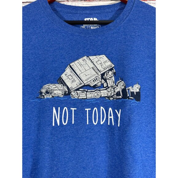 Star Wars Movie At-AT Walker Not Today Heather Blue Graphic Tee Shirt Large - Picture 3 of 8